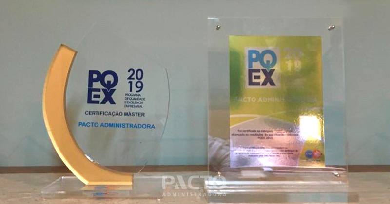 Pacto Administradora recebe Certificação Master no PQEX 2019
